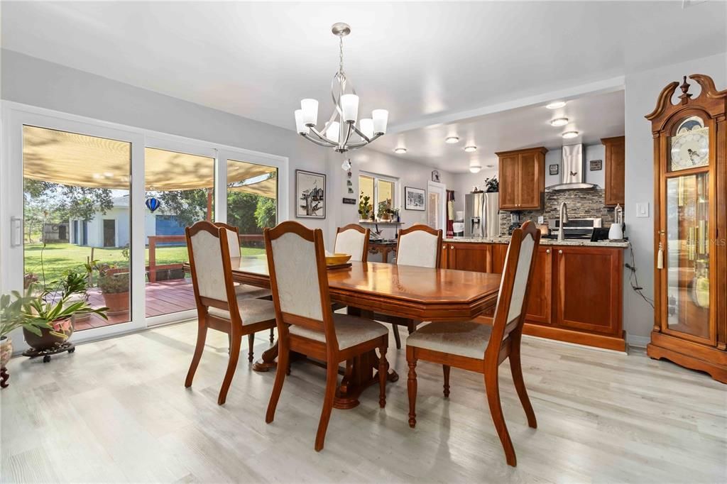 Chandelier, Dining room, Interior, Kitchen, Wood Texture Flooring
