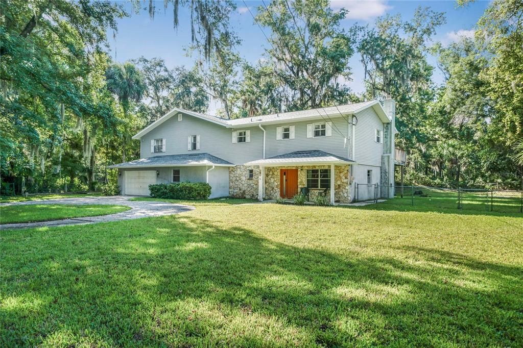 Attached, Backyard, Exterior, Facade, Farmhouse