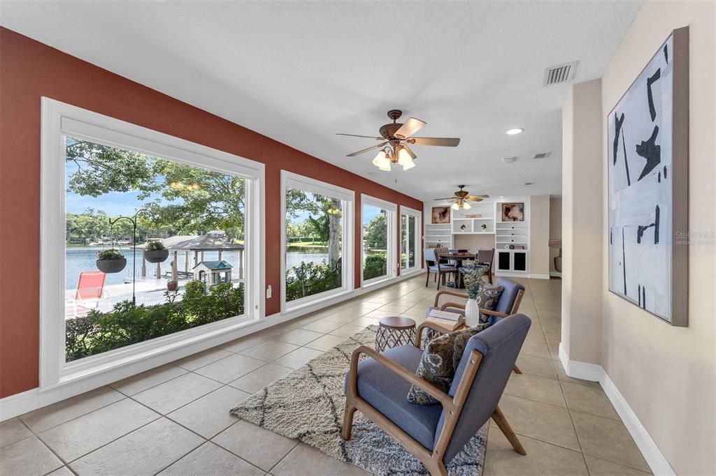 Dining room, Interior, Recessed Lighting, Water