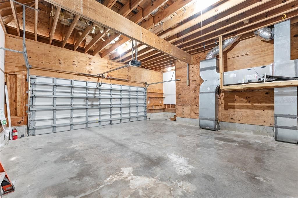 Garage, Interior, Wooden Beams, Wooden Ceilings, Wooden Walls