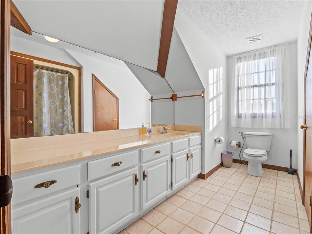 Bathroom, Dual Sink Vanities, Interior, Wooden Beams