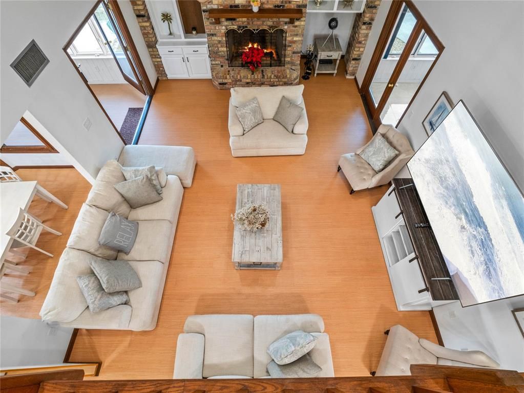 Fireplace, Interior, Living room, Wood Texture Flooring