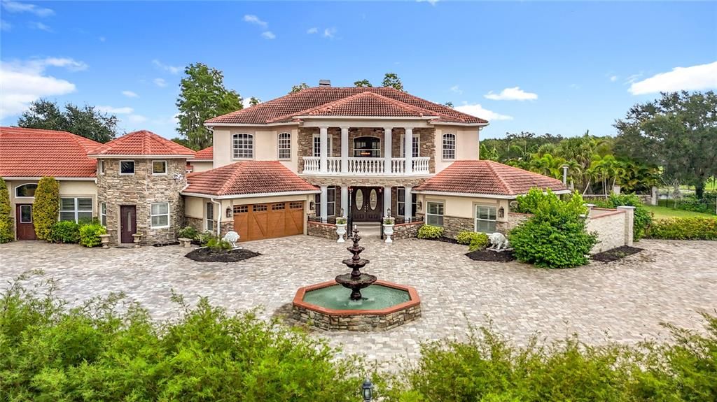 Attached, Backyard, Exterior, Facade, Mediterranean