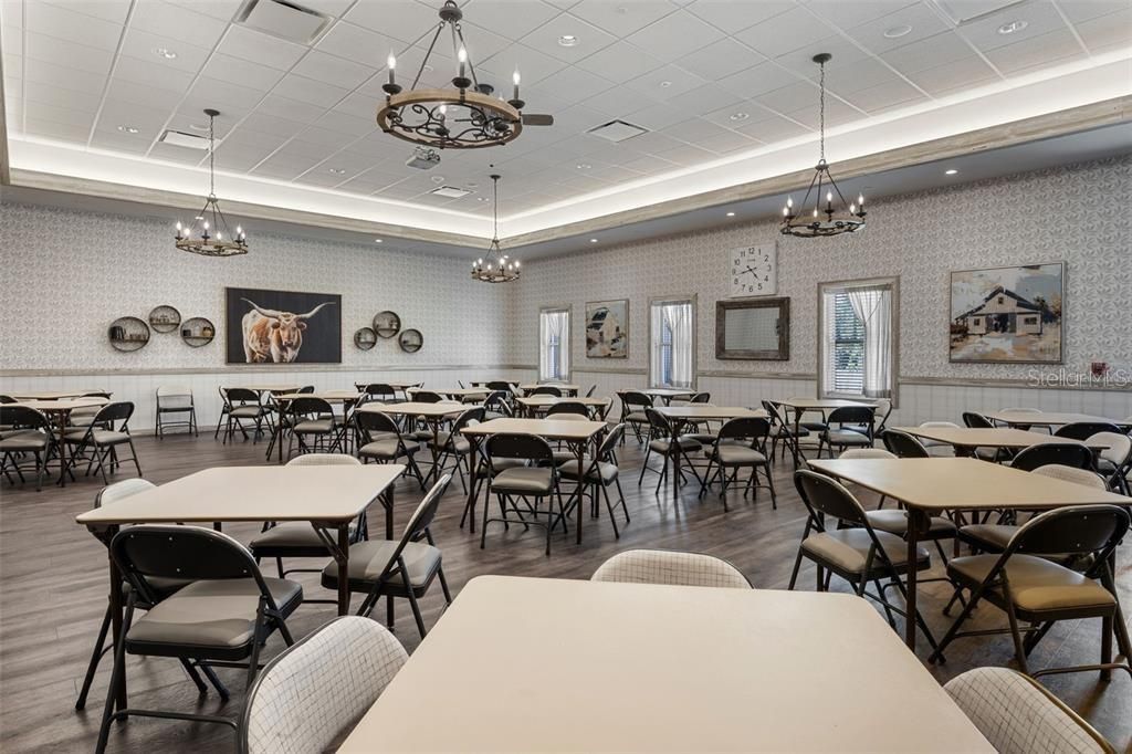 Chandelier, Dining room, Interior, Recessed Lighting, Wood Texture Flooring