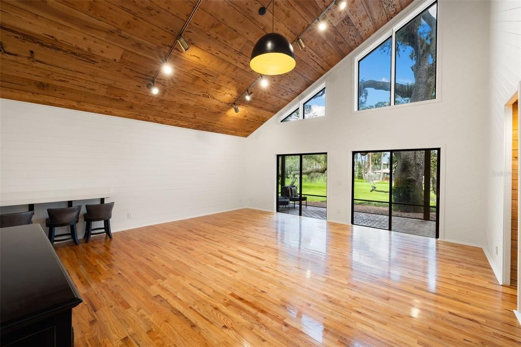 Interior, Pendant Lights, Wooden Ceilings, Wood Texture Flooring