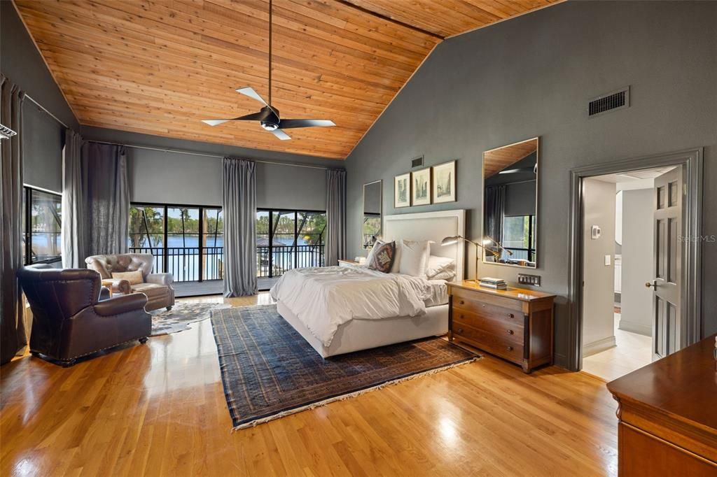 Bedroom, Interior, Wooden Ceilings, Wood Texture Flooring
