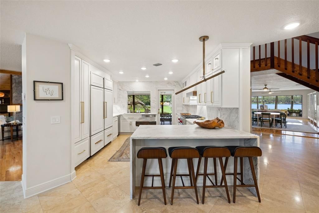 Dining room, Interior, Kitchen, Recessed Lighting