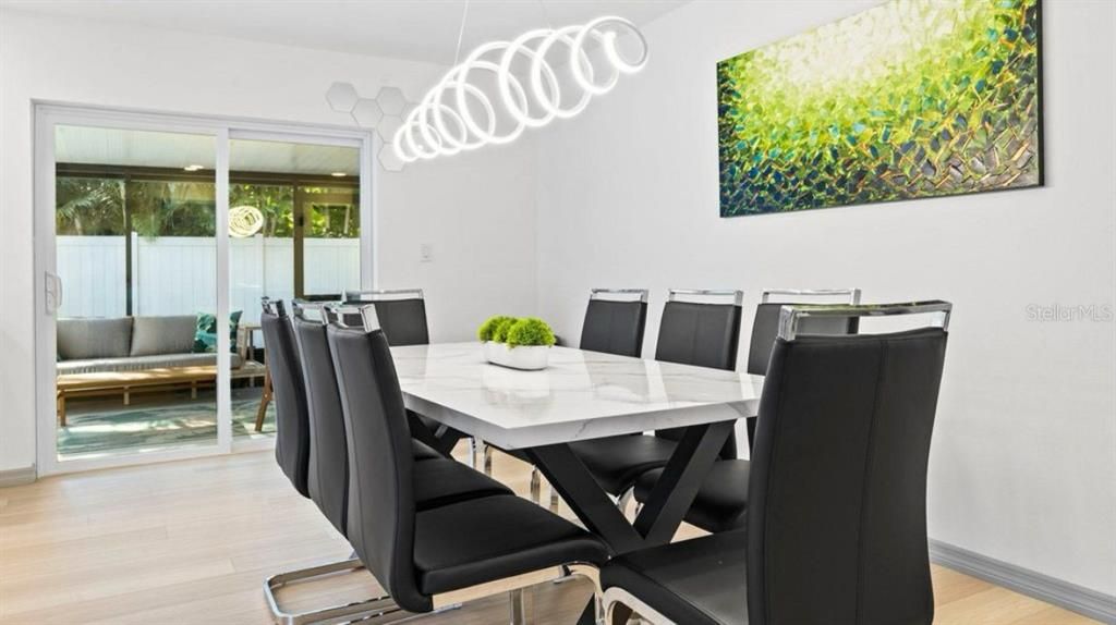 Dining room, Interior, Wood Texture Flooring