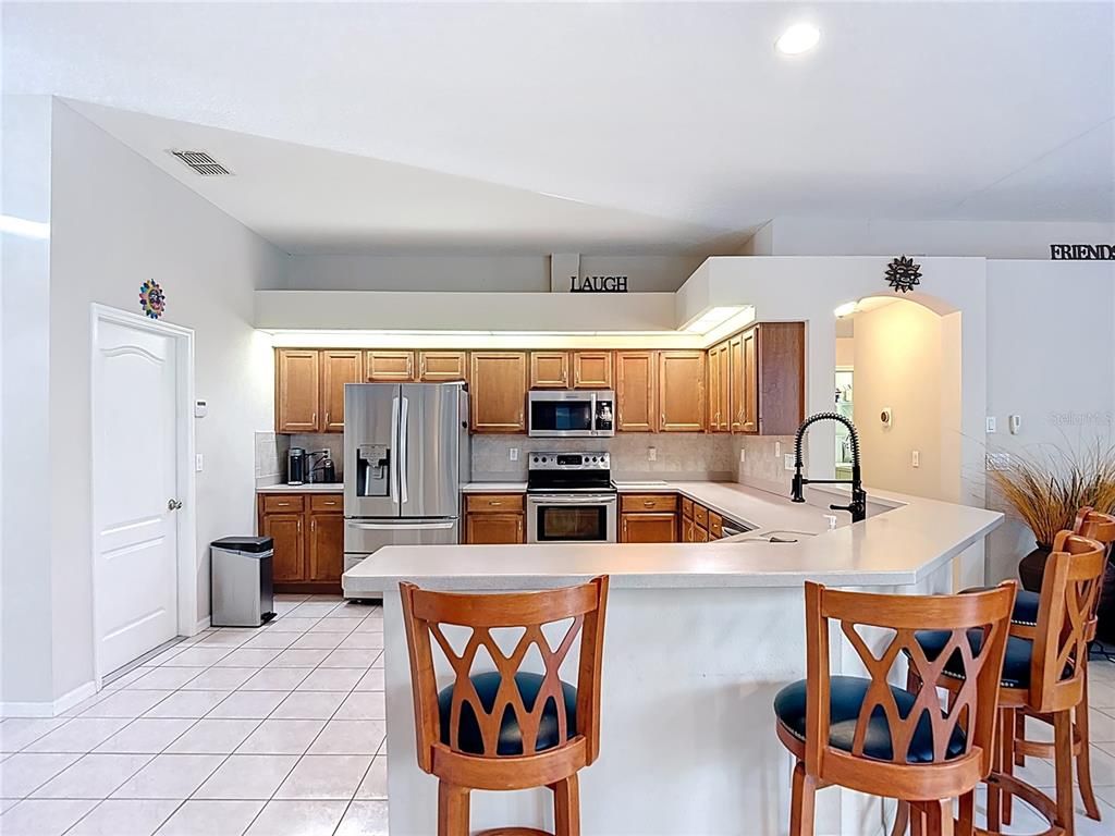 Interior, Kitchen, Recessed Lighting, Stainless Steel Appliances