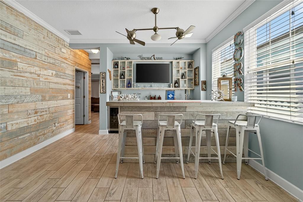 Interior, Stone Walls, Wood Texture Flooring, Wooden Walls