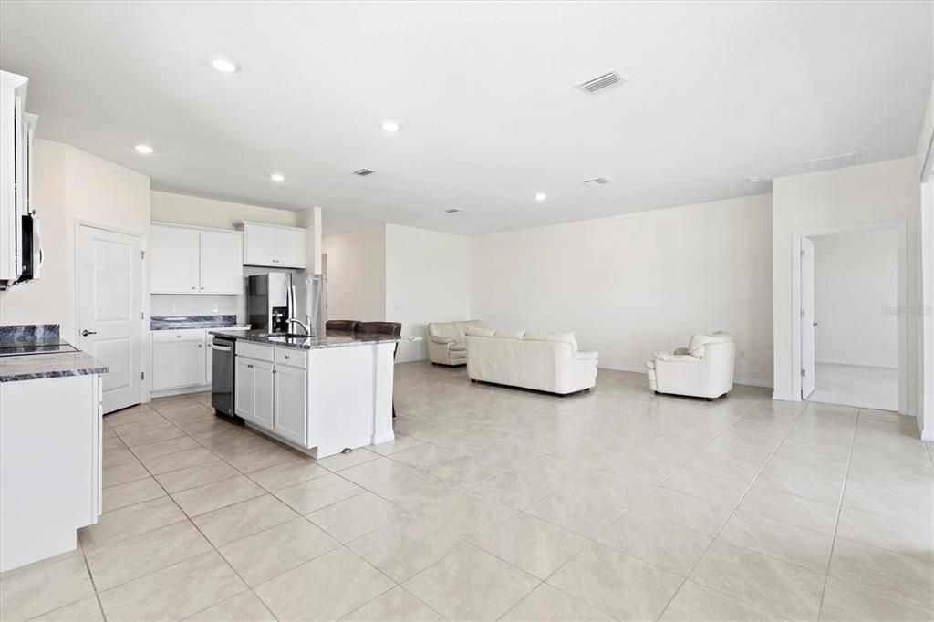 Interior, Kitchen, Living room, Recessed Lighting