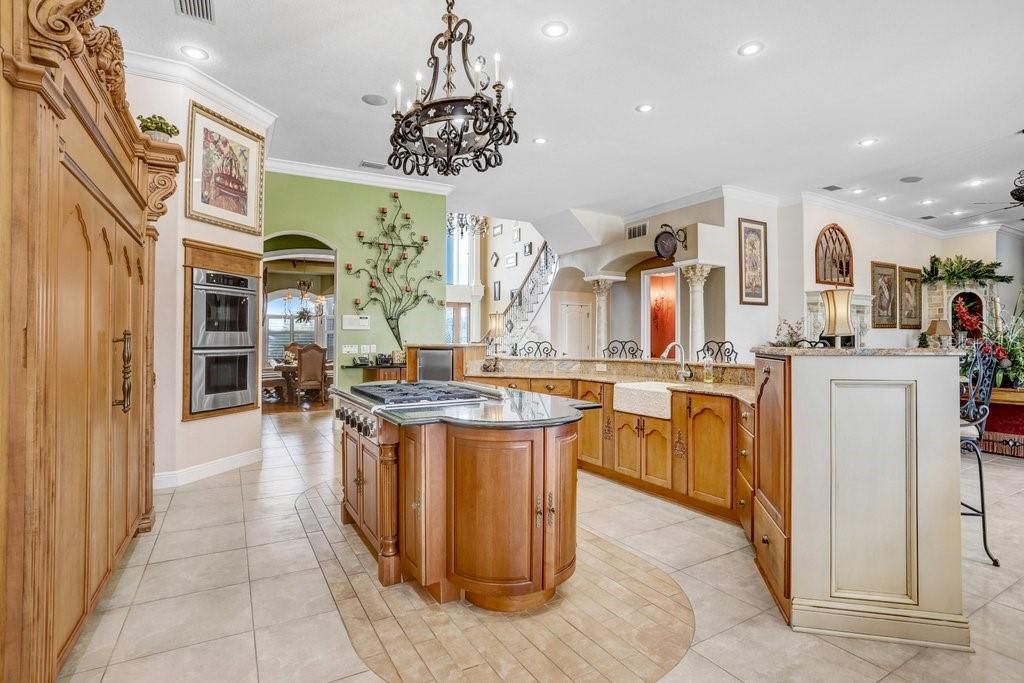 Chandelier, Interior, Kitchen, Recessed Lighting