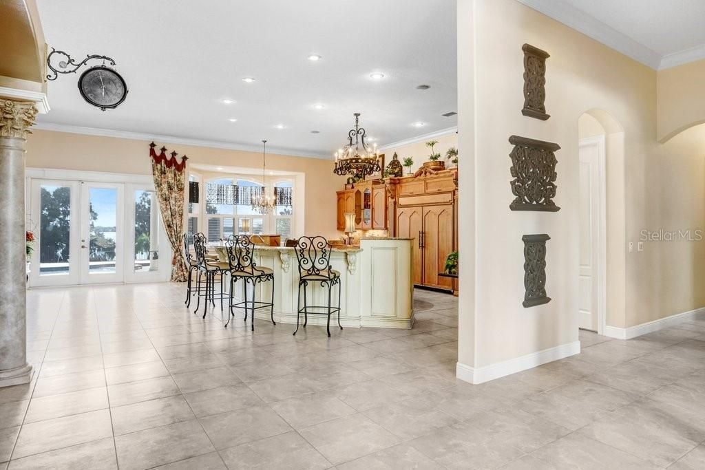 Chandelier, Dining room, Interior, Kitchen, Recessed Lighting