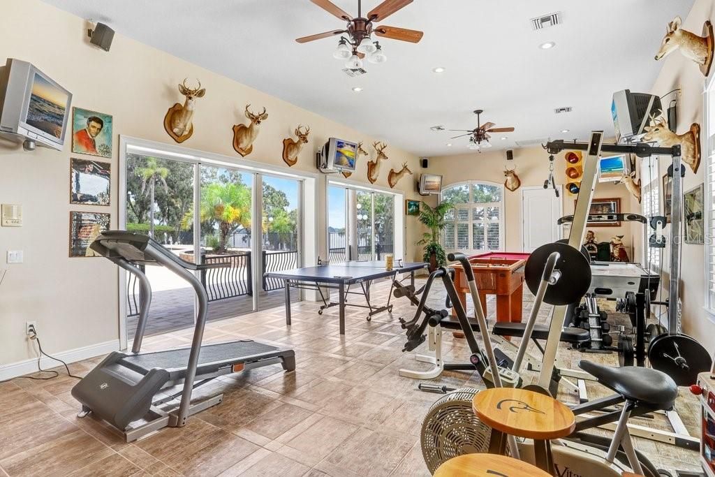 Fitness Equipment, Game Room, Interior, Recessed Lighting