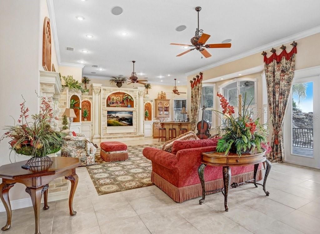Interior, Living room, Recessed Lighting
