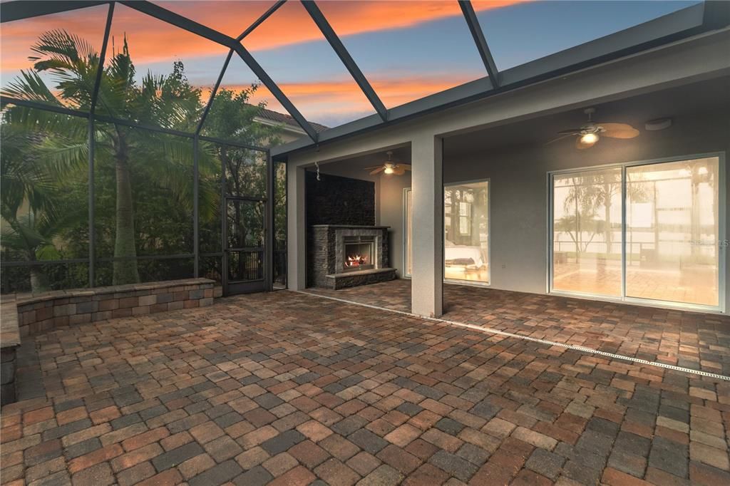 Fireplace, Glass Ceilings, Interior, Sun Room