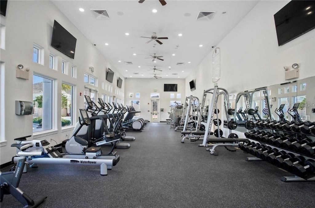 Fitness Equipment, Gym, Interior, Recessed Lighting