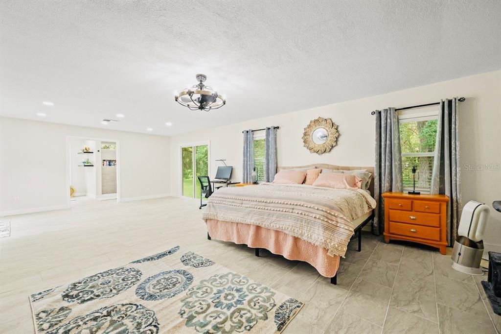 Bedroom, Chandelier, Interior, Marble, Recessed Lighting