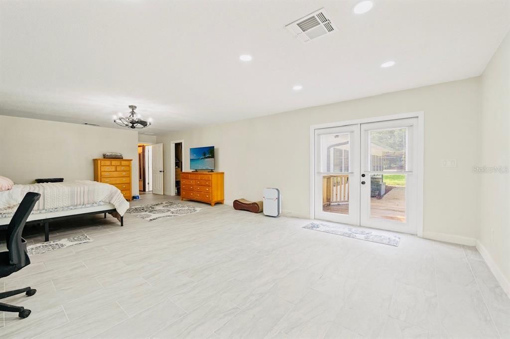 Bedroom, Chandelier, Interior, Marble, Recessed Lighting