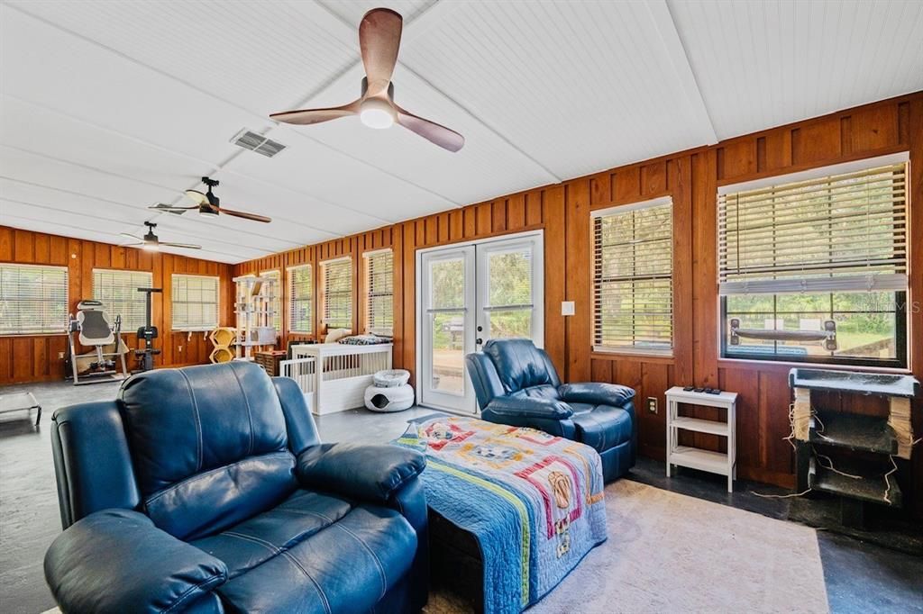 Interior, Living room, Wooden Walls