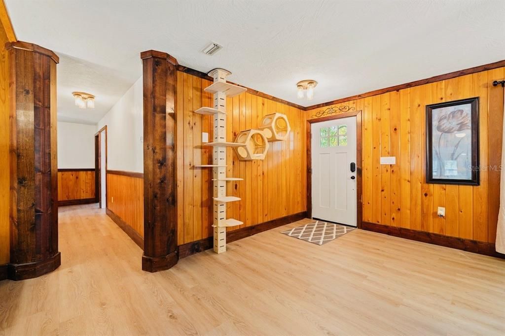 Empty room, Interior, Wood Texture Flooring, Wooden Walls