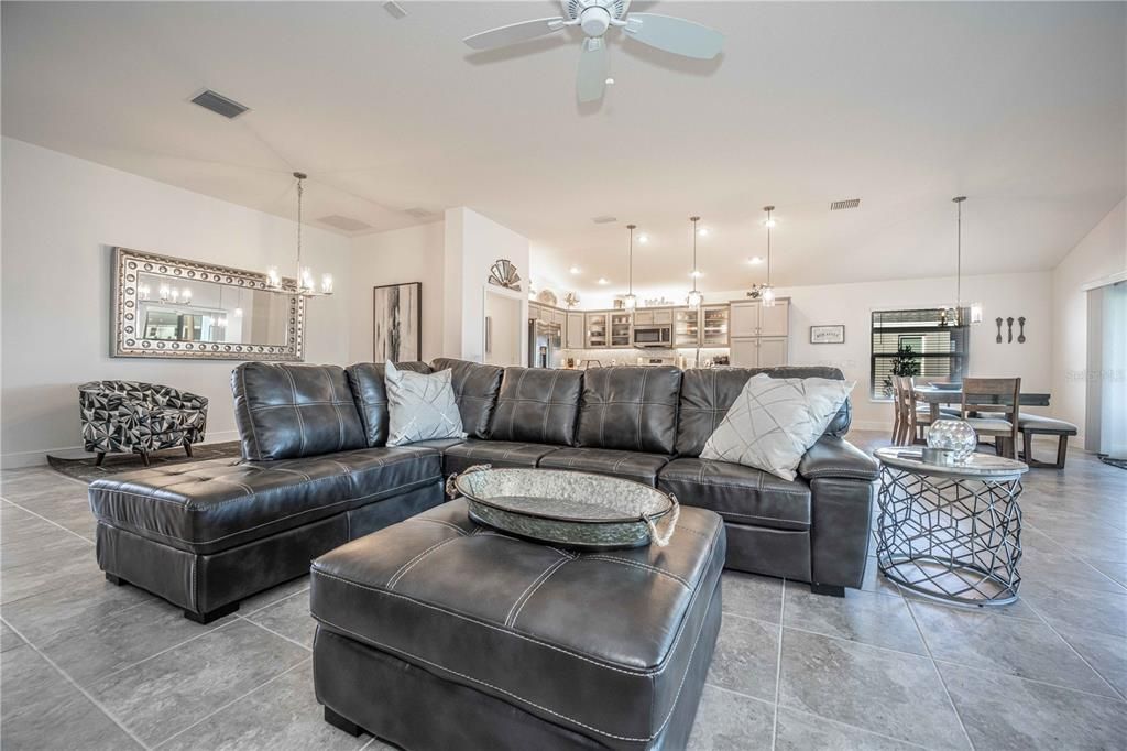 Dining room, Interior, Kitchen, Living room, Pendant Lights, Recessed Lighting