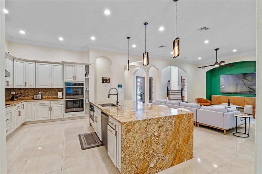 Interior, Kitchen, Living room, Pendant Lights, Recessed Lighting