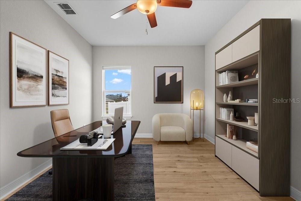 Home Office, Interior, Water, Wood Texture Flooring