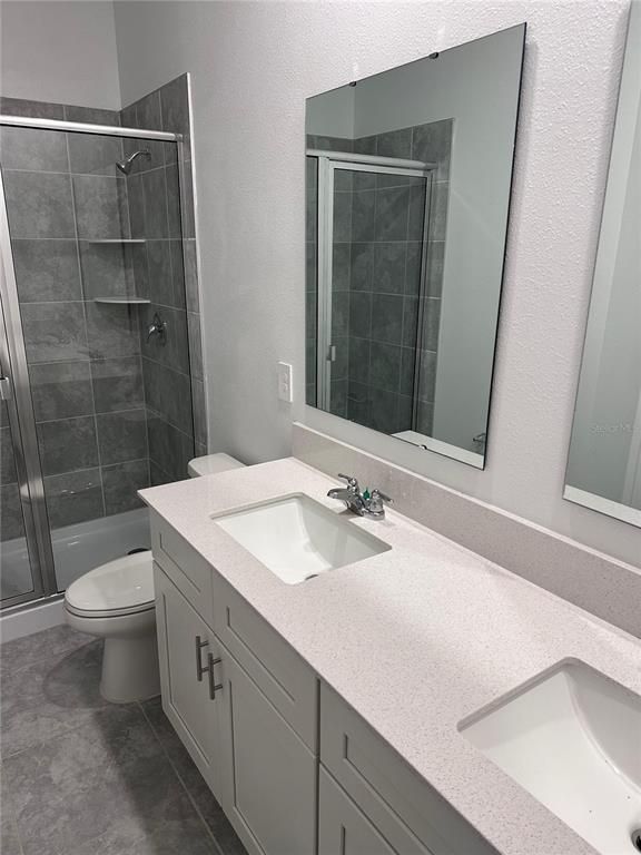 Bathroom, Dual Sink Vanities, Glass Shower, Interior