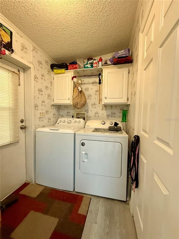 Interior, Washer, Wood Texture Flooring