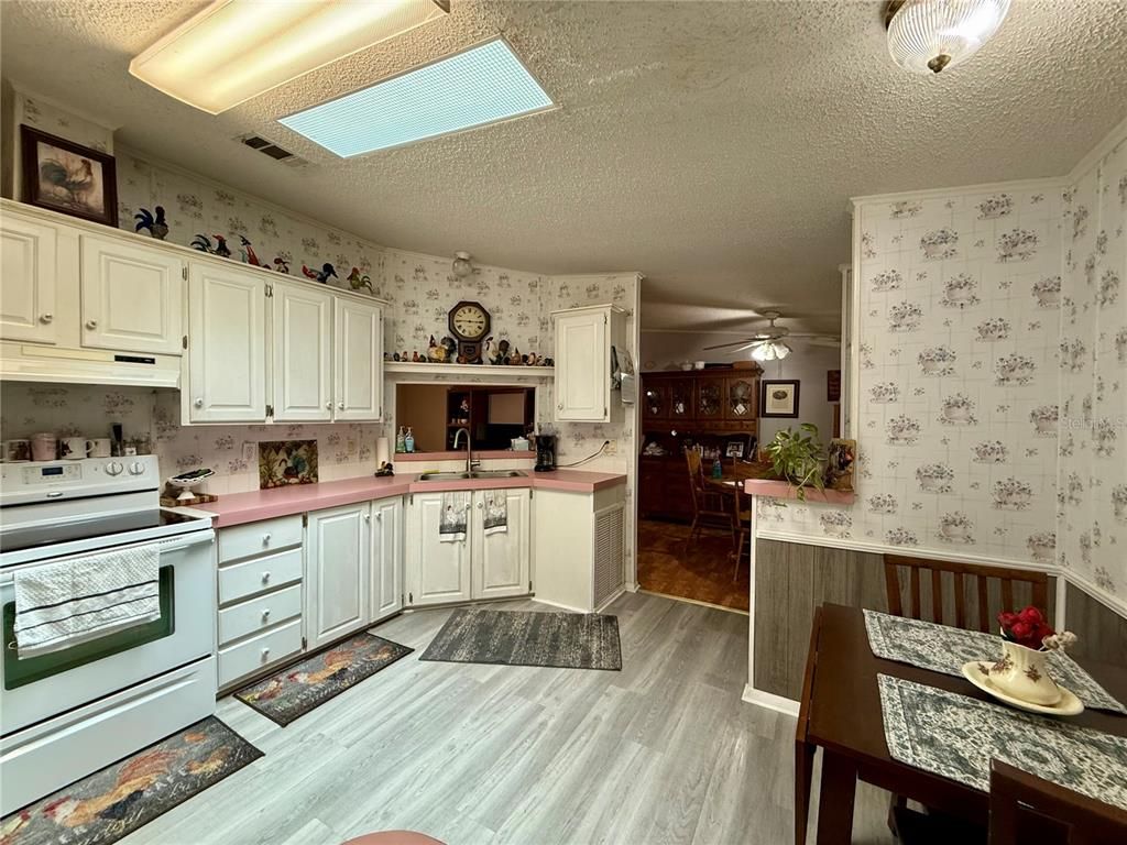 Interior, Kitchen, Wood Texture Flooring