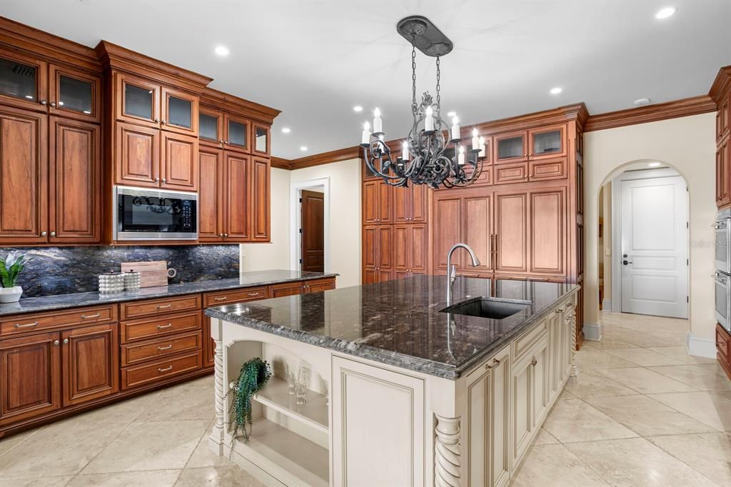 Chandelier, Interior, Kitchen, Recessed Lighting