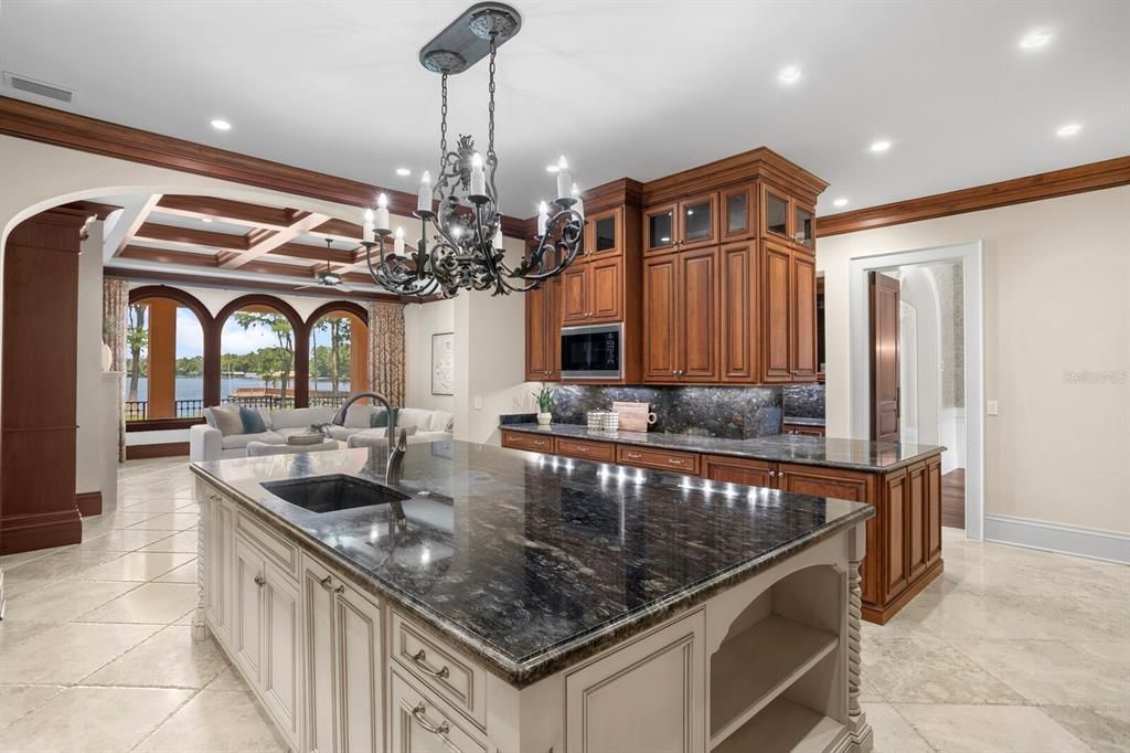 Chandelier, Interior, Kitchen, Living room, Recessed Lighting