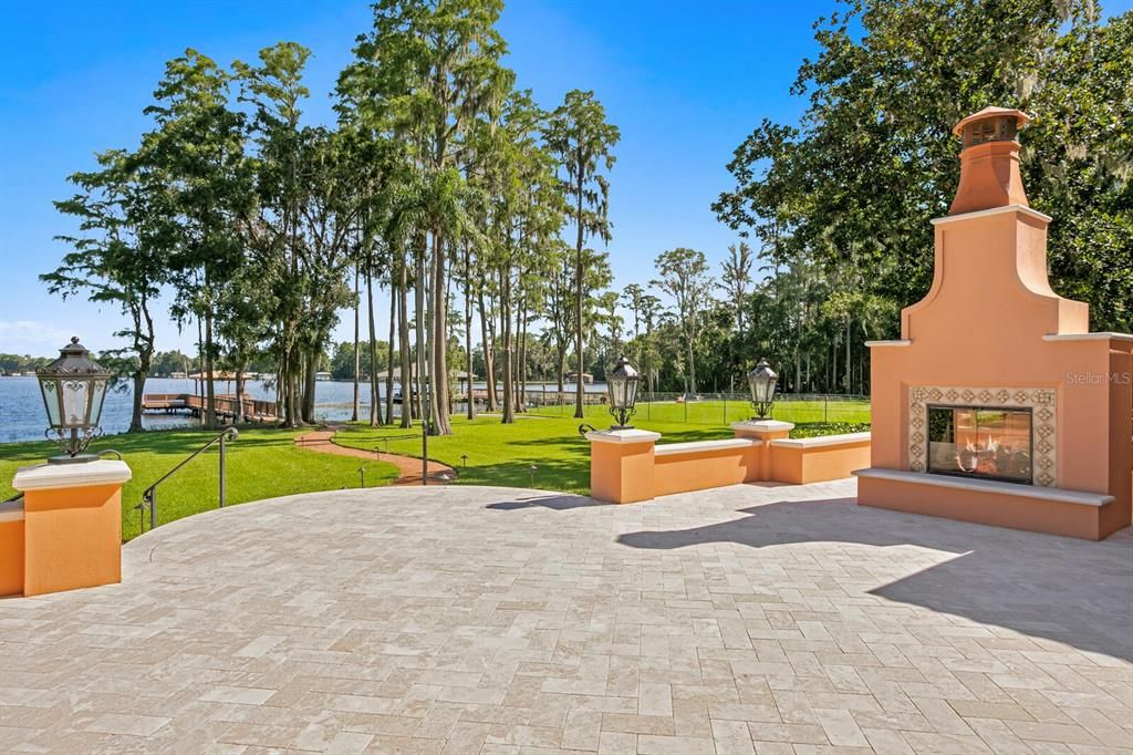 Backyard, Exterior, Fireplace, Water