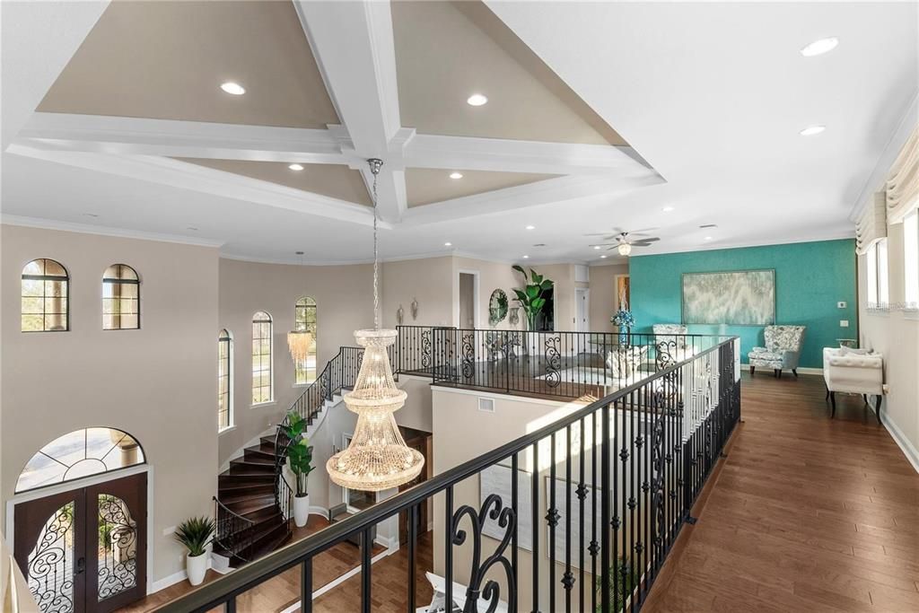 Chandelier, Interior, Recessed Lighting, Wood Texture Flooring