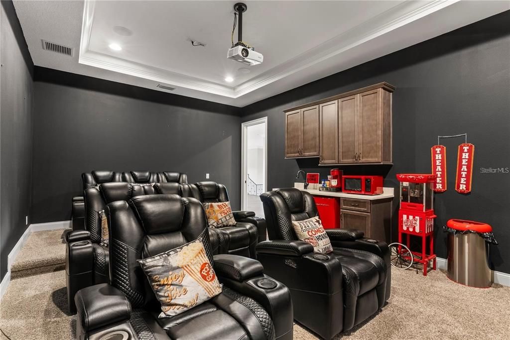 Home Theatre Room, Interior, Recessed Lighting, Theatre Room
