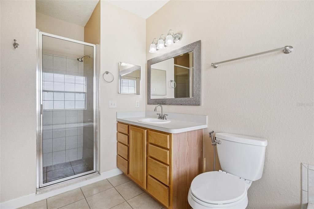 Bathroom, Dual Sink Vanities, Glass Shower, Interior
