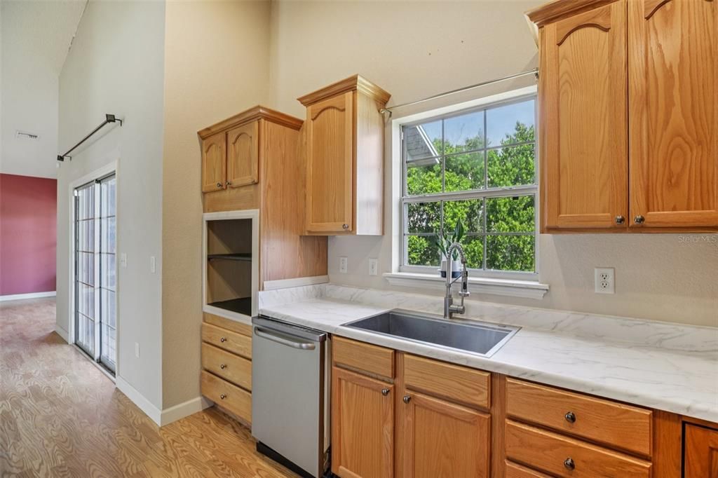 Interior, Kitchen, Wood Texture Flooring