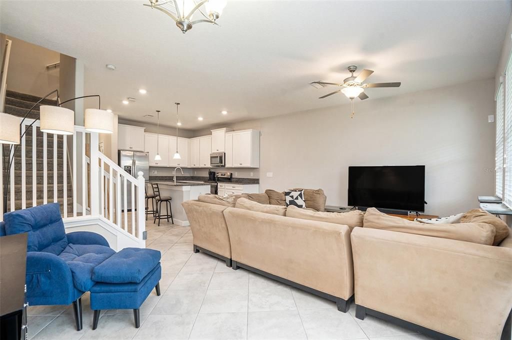Interior, Kitchen, Living room, Pendant Lights, Recessed Lighting