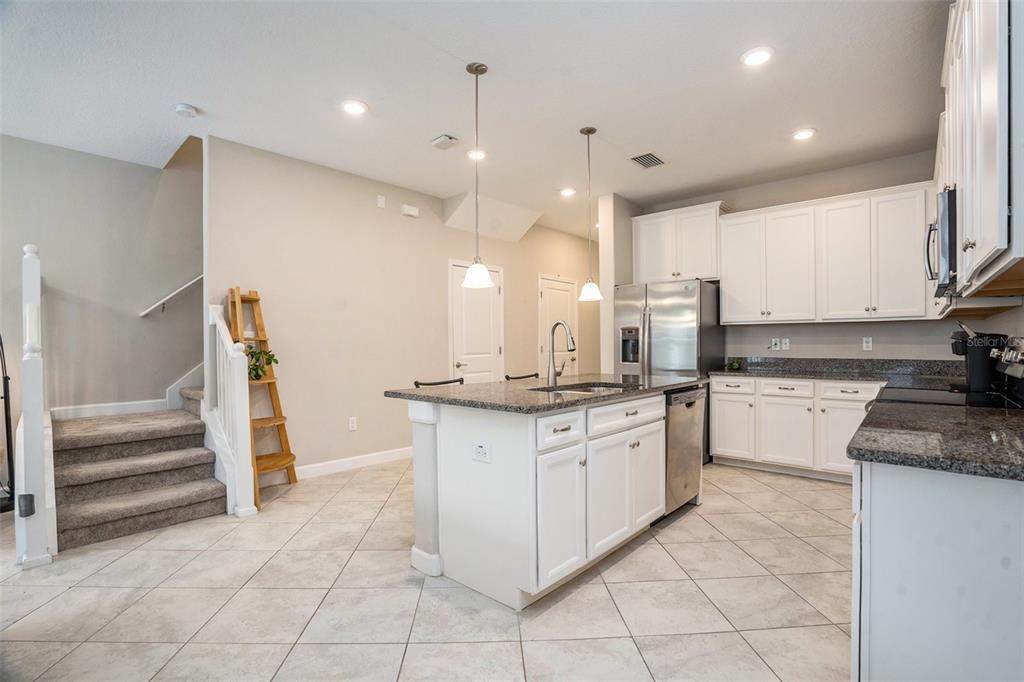 Interior, Kitchen, Pendant Lights, Recessed Lighting, Stainless Steel Appliances