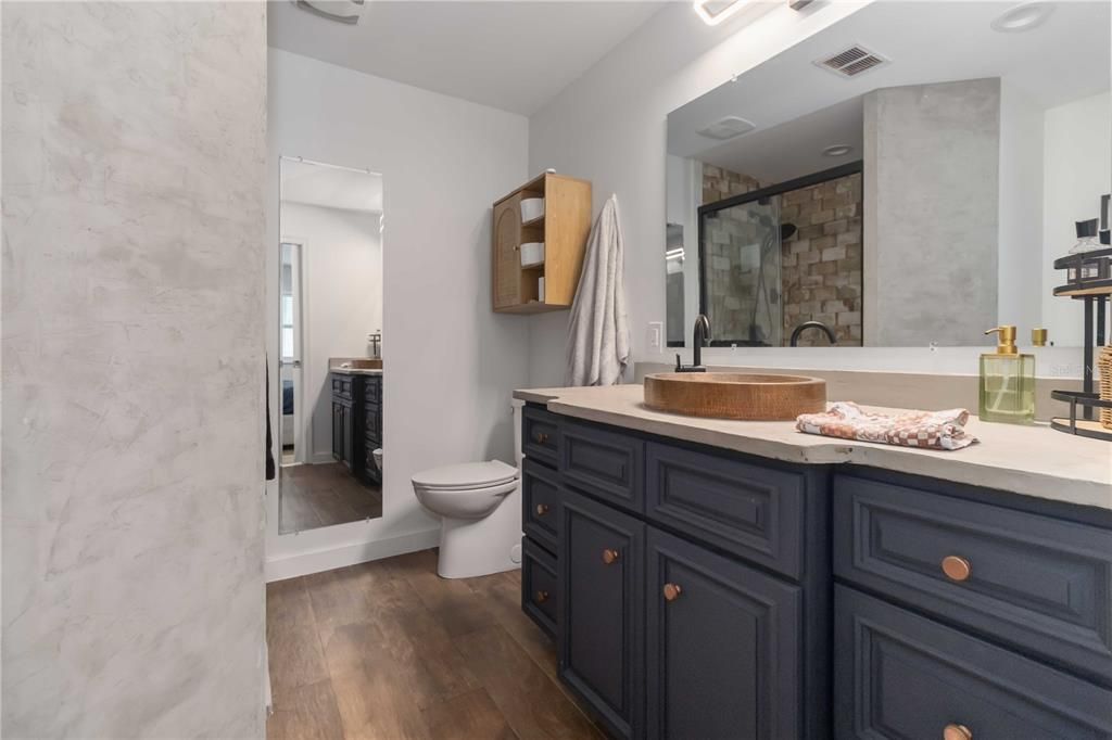 Bathroom, Interior, Wood Texture Flooring
