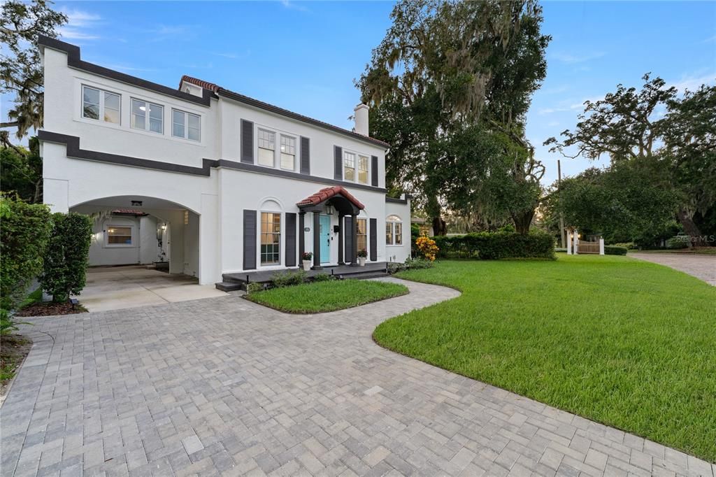 Backyard, Exterior, Facade, Spanish Mediterranean