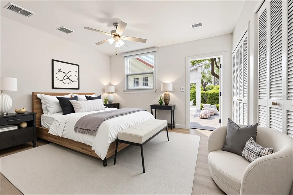 Bedroom, Interior, Wood Texture Flooring