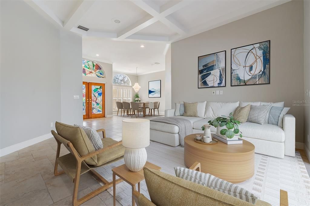 Dining room, Interior, Living room, Pendant Lights, Recessed Lighting