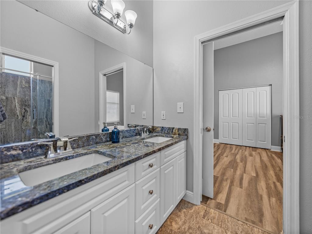Bathroom, Dual Sink Vanities, Interior, Wood Texture Flooring