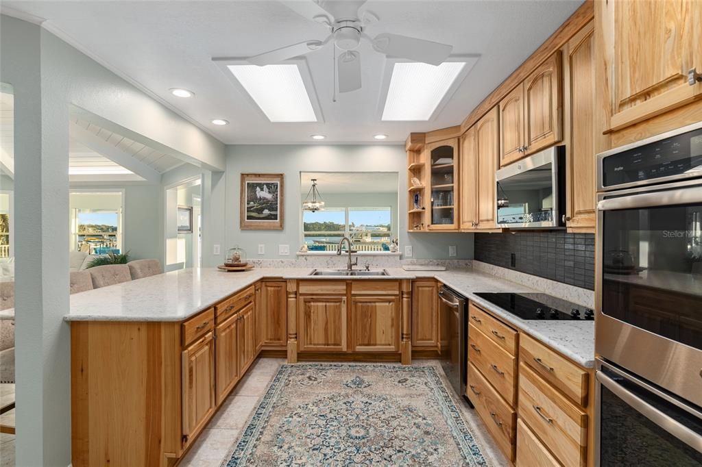 Interior, Kitchen, Recessed Lighting, Stainless Steel Appliances, Water