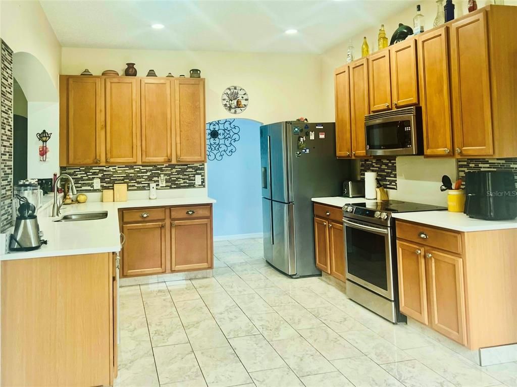 Interior, Kitchen, Marble, Recessed Lighting