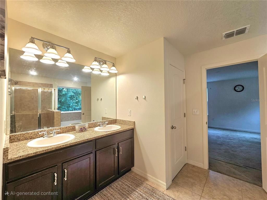Bathroom, Dual Sink Vanities, Glass Shower, Interior