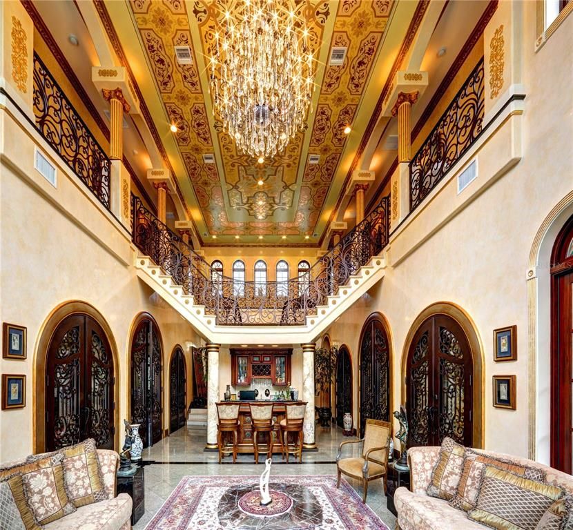 Chandelier, Interior, Recessed Lighting