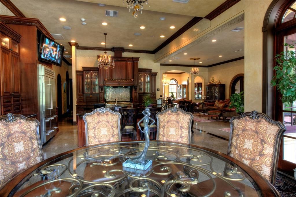 Chandelier, Dining room, Interior, Kitchen, Living room, Recessed Lighting